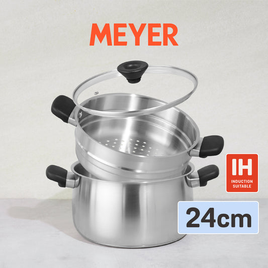 MEYER LUNA SS ซึ้งนึ่งสเตนเลส 24 ซม. มีซึ้งขายแยก ใช้ได้กับทุกเตา