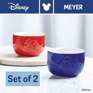 MEYER X DISNEY BON VOYAGE ชุดเซ็ตถ้วยเซรามิกแรเมกิ้น 2 ชิ้น สีน้ำเงิน-แดง ลายมิคกี้เมาส์ ลิขสิทธิ์แท้ (48936-C)