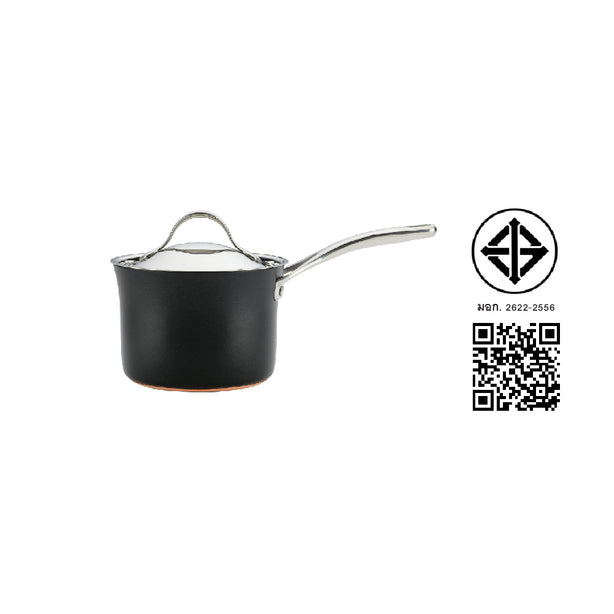 Anolon Nouvelle Copper Luxe Onyx หม้อด้าม  16 ซม. Saucepan 1.9L/16CM (80156-T)