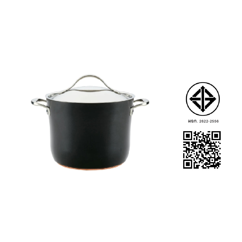 Anolon Nouvelle Copper Luxe Onyx 4QT/3.8L/20CM COV SAUCEPOT (80157-T)