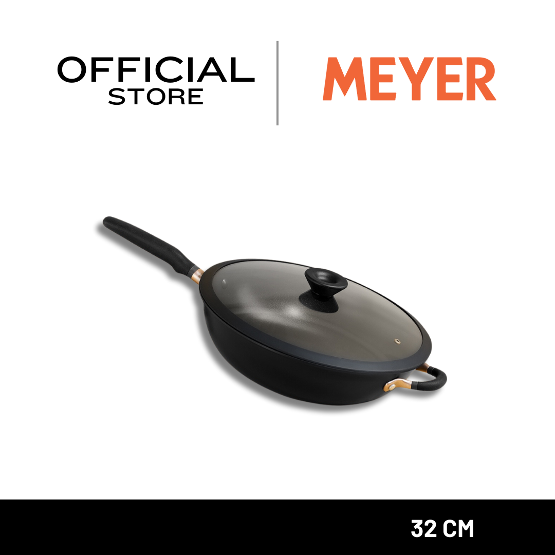 MEYER Accent Hard-Anodized กระทะผัดมีหูจับ 32 ซม. Stirfry (81210-T)