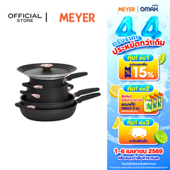 MEYER Accent Hard-Anodized ชุดเครื่องครัวสีดำ 6 ชิ้น Set (81214-T)