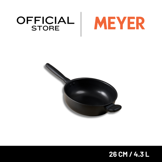 MEYER MIDNIGHT กระทะเคลือบ ทรงกระทะเชฟ hard-anodize ขนาด 26 ซม./4.3 ลิตร Chef's pan (85076-TE12)