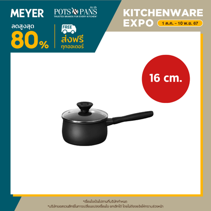 MEYER MIDNIGHT 16CM/1.9L/2QT COV SAUCEPAN (85095-TE12)