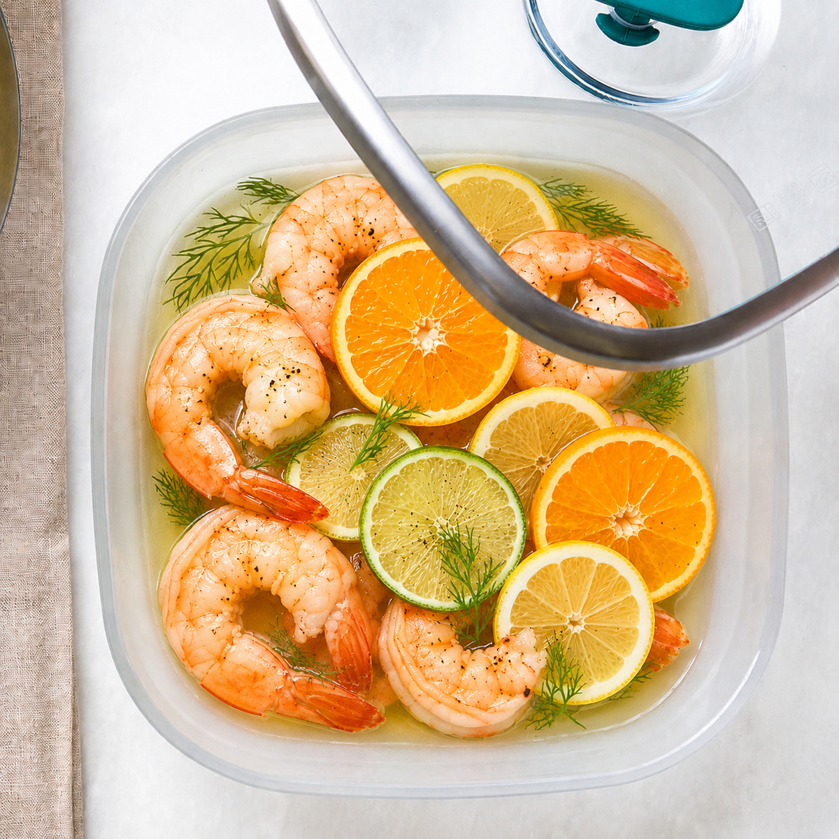 Olive Oil Poached Shrimp