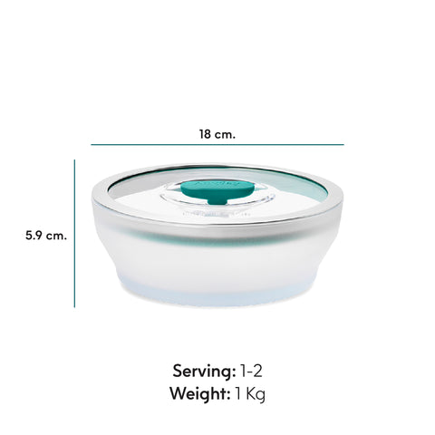 ANYDAY ชามแก้ว borosilicate ทำอาหารได้ด้วยไมโครเวฟ เตาอบ มีฝาปิด สูญญากาศ ถนอมอาหาร