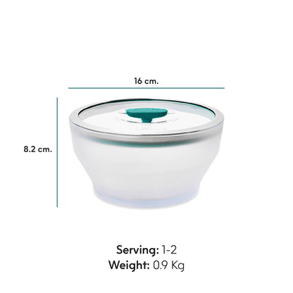ANYDAY ชามแก้ว borosilicate ทำอาหารได้ด้วยไมโครเวฟ เตาอบ มีฝาปิด สูญญากาศ ถนอมอาหาร
