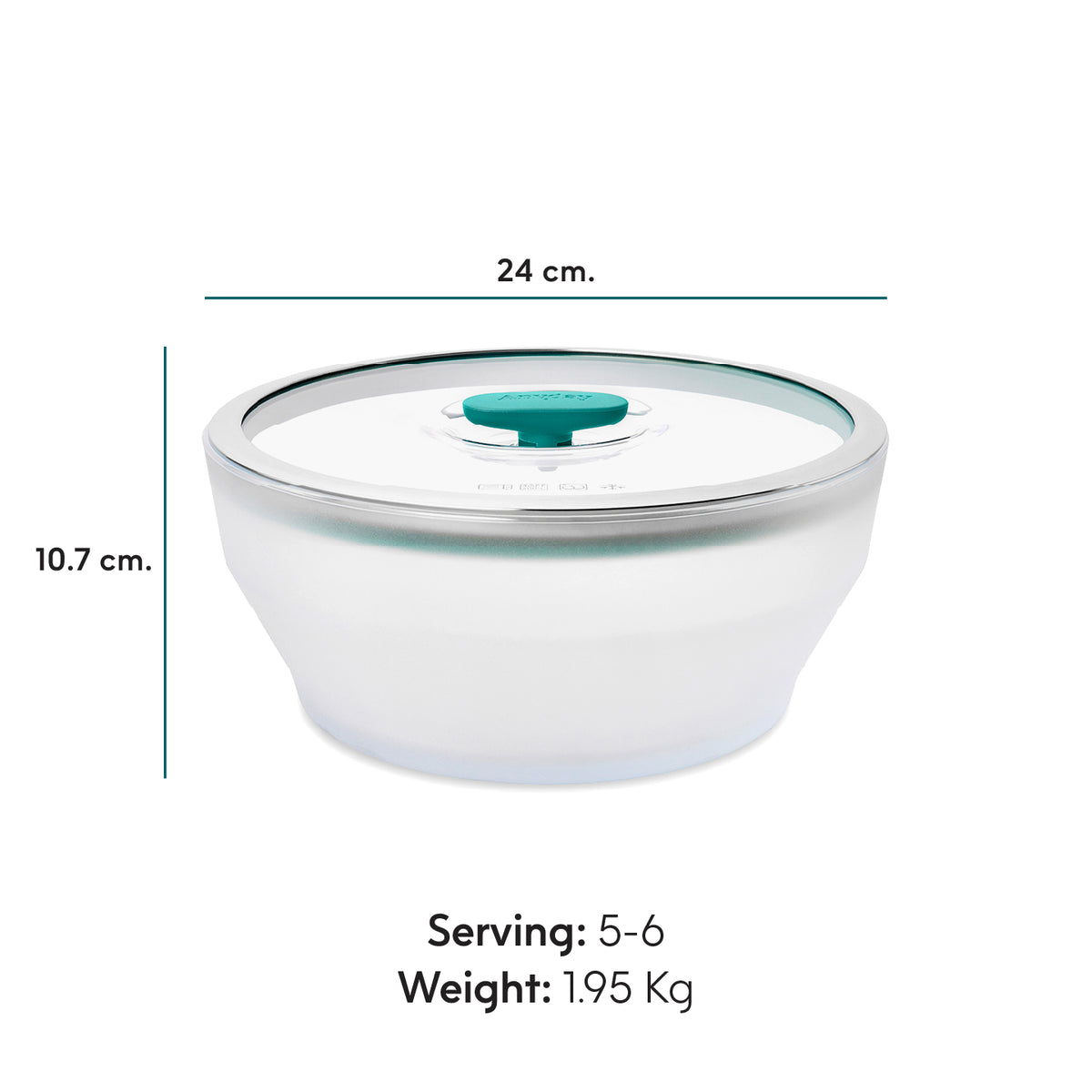 ANYDAY ชามแก้ว borosilicate ทำอาหารได้ด้วยไมโครเวฟ เตาอบ มีฝาปิด สูญญากาศ ถนอมอาหาร
