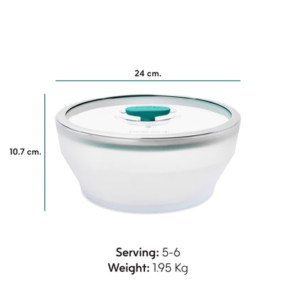ANYDAY ชามแก้ว borosilicate ทำอาหารได้ด้วยไมโครเวฟ เตาอบ มีฝาปิด สูญญากาศ ถนอมอาหาร