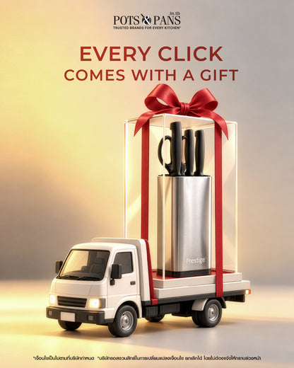 [ FREE Gift ] Spend ฿2,000 on Stainless Steel Cookware, Get a Free Knife Set 50589-C