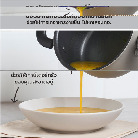 MEYER Stackable Cookware Set 4 ชิ้น Non-Stick ชุดหม้อกระทะ ประหยัดพื้นที่ครัว  (10162-T)