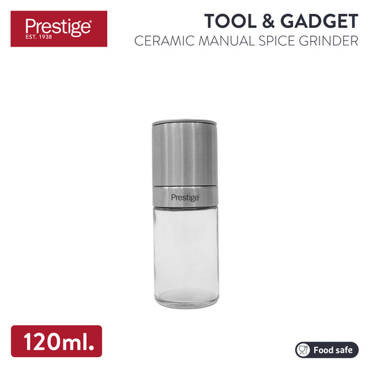 PRESTIGE 120ML CERAMIC MANUAL SPICE GRINDER ขวดบดเกลือ,พริกไทย ขนาด 120 มิลลิลิตร 50670-C