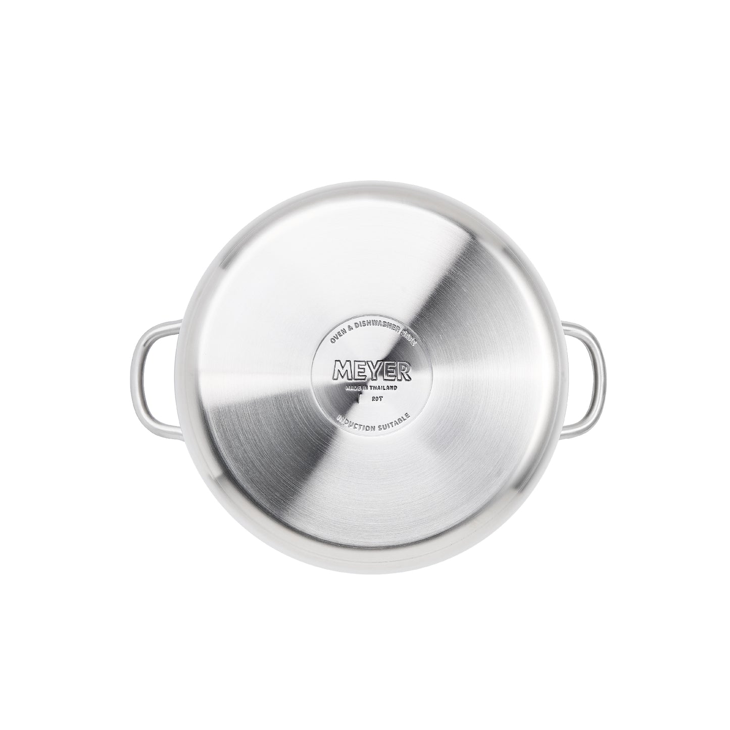 MEYER WHITE STEEL เครื่องครัวสเตนเลส สตีล หม้อสองหูขนาด 24 ซม./ 7.6 ลิตร พร้อมฝาแก้ว(71504-T)