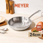 MEYER WHITE STEEL เครื่องครัวสเตนเลส สตีล กระทะทรงตื้น ขนาด 24 ซม./ 9.5 นิ้ว  (71506-T)