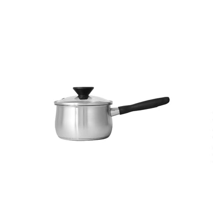 MEYER LUNA SS เครื่องครัวสเตนเลส สตีล หม้อด้ามขนาด 16 ซม./ 1.9 ลิตร พร้อมฝาแก้ว(71794-T)