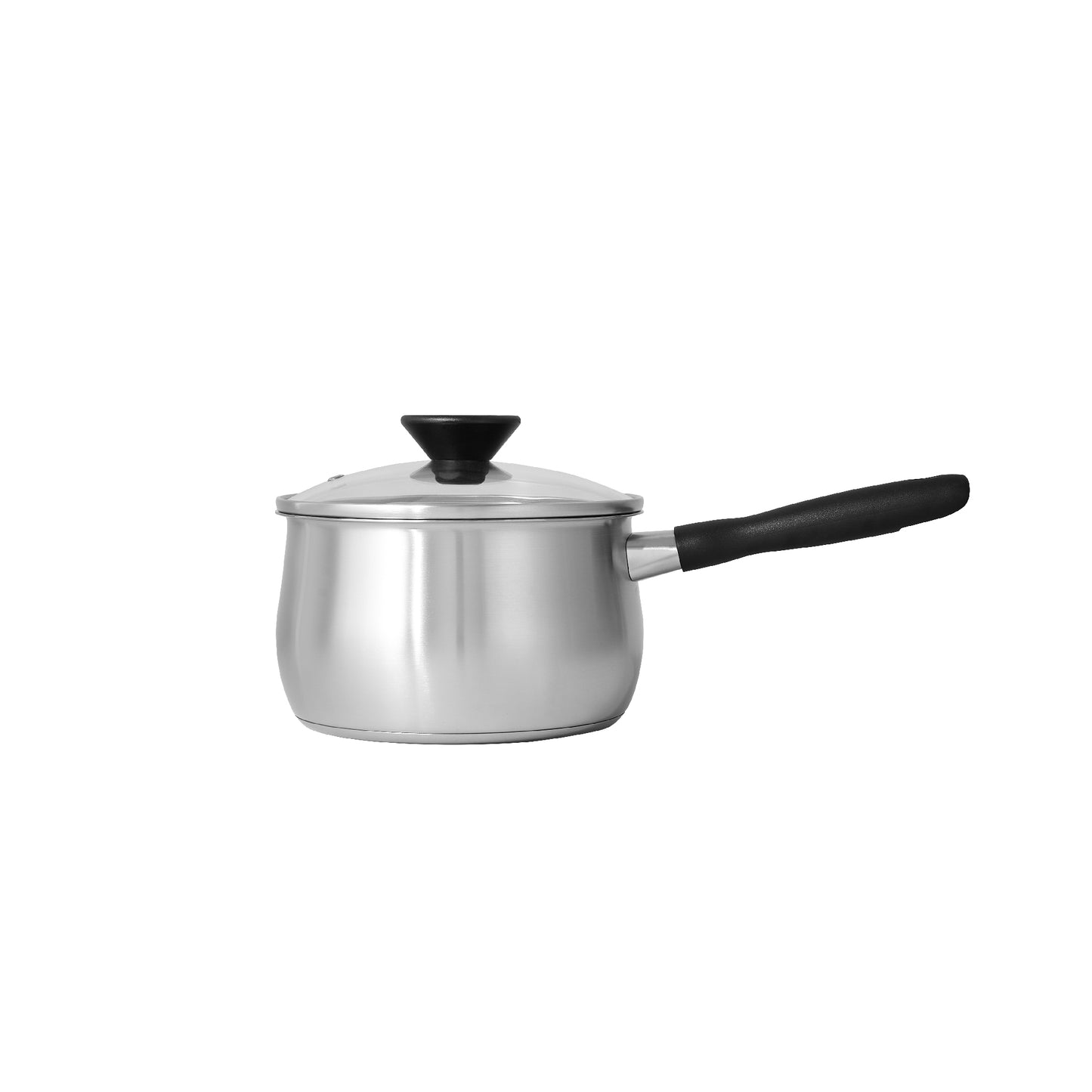 MEYER LUNA SS เครื่องครัวสเตนเลส สตีล หม้อด้ามขนาด 18 ซม./ 2.8 ลิตร พร้อมฝาแก้ว(71795-T)