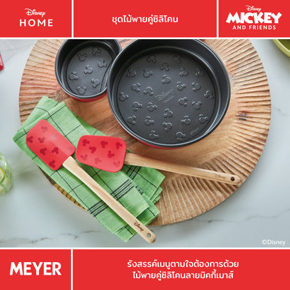 MEYER BAKE WITH MICKEY SPATULA & SPOONULA SET ชุดไม้พายคู่ซิลิโคน ด้ามไม้ (48925-C)