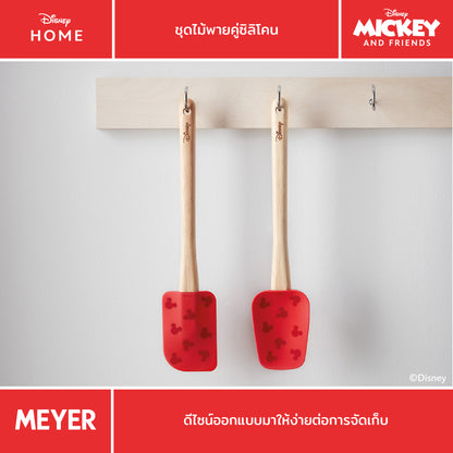 MEYER BAKE WITH MICKEY SPATULA & SPOONULA SET ชุดไม้พายคู่ซิลิโคน ด้ามไม้ (48925-C)