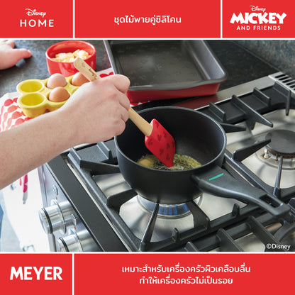 MEYER BAKE WITH MICKEY SPATULA & SPOONULA SET ชุดไม้พายคู่ซิลิโคน ด้ามไม้ (48925-C)