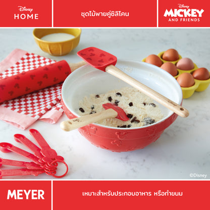 MEYER BAKE WITH MICKEY SPATULA & SPOONULA SET ชุดไม้พายคู่ซิลิโคน ด้ามไม้ (48925-C)