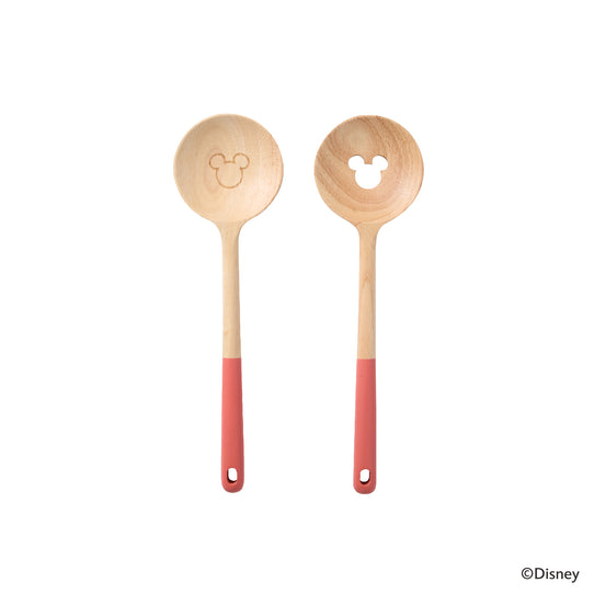 MEYER DISNEY EARTHEN ชุดทัพพีไม้ยางพาราคู่ ด้ามสี ความยาวรวม ขนาด 30 เซนติเมตร (49219-C)