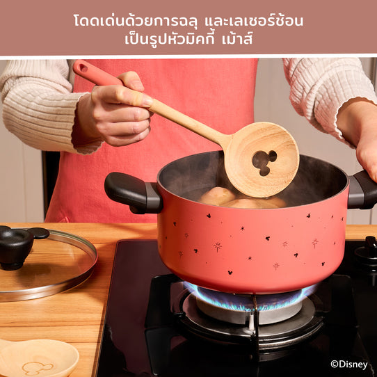 MEYER DISNEY EARTHEN ชุดทัพพีไม้ยางพาราคู่ ด้ามสี ความยาวรวม ขนาด 30 เซนติเมตร (49219-C)