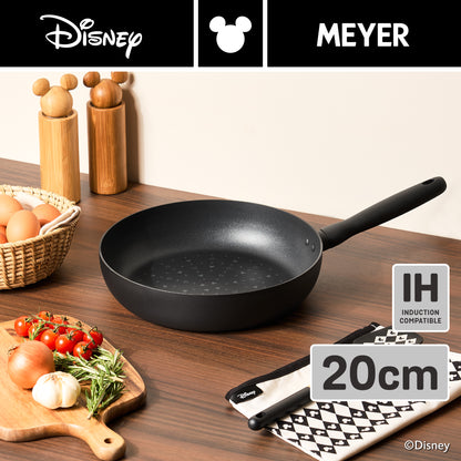 DISNEY MONOCHROME กระทะทอดทรงตื้นขนาด MEYER 20 ซม. / 8 นิ้ว Frypan ลายมิคกี้ เมาส์ ลิขสิทธิ์แท้ (18237-T)