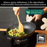 DISNEY MONOCHROME กระทะผัดก้นลึกพร้อมฝาแก้ว MEYER ขนาด 30 ซม. / 12 นิ้ว Stirfry ลายมิคกี้ เมาส์ ลิขสิทธิ์แท้ (18238-T)