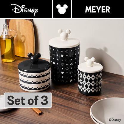 DISNEY MONOCHROME ชุดเซ็ตเซรามิก ลายมิคกี้ เมาส์ ลิขสิทธิ์แท้ 3 ชิ้น Ceramic set (48945-C)