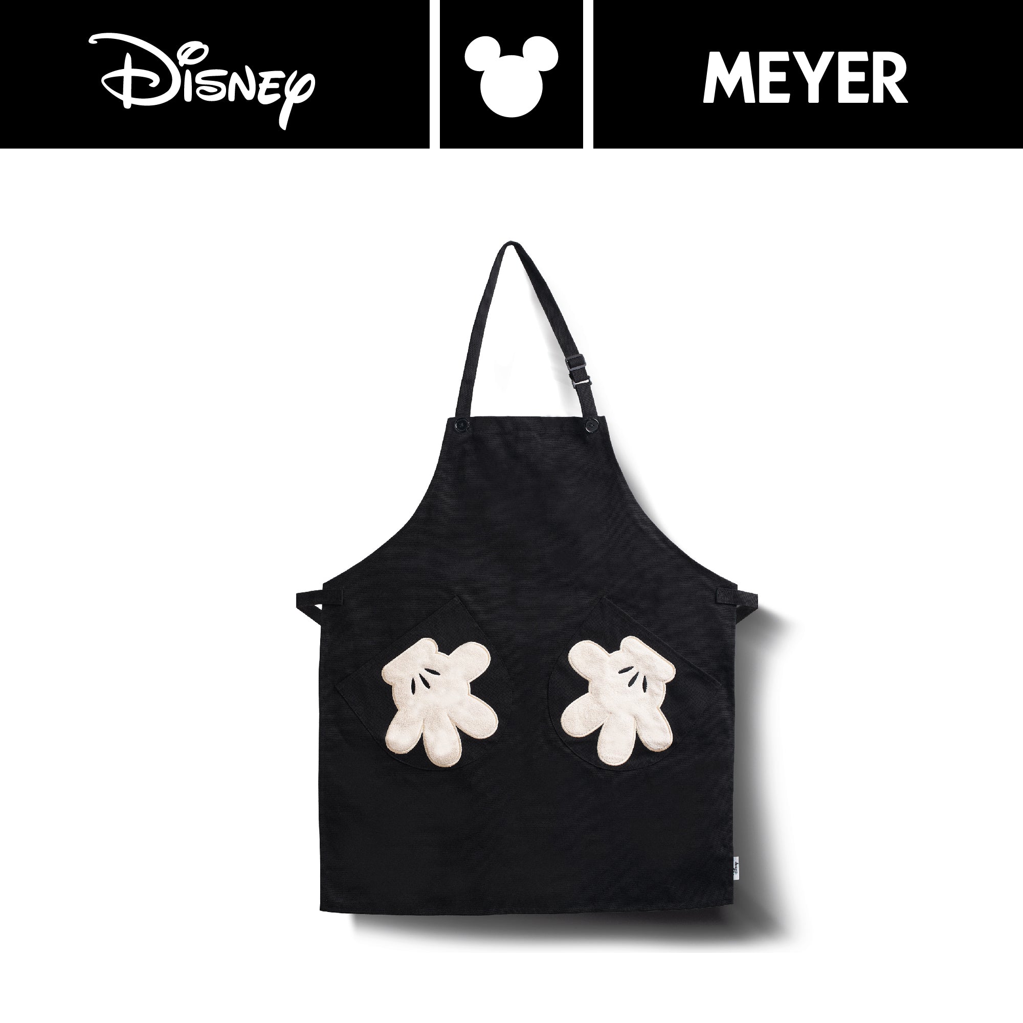 DISNEY MONOCHROME ผ้ากันเปื้อน มิคกี้ เมาส์  ลิขสิทธิ์แท้  ขนาด ยาว 83 ซม. x กว้าง 69 ซม. Apron (48953-C)