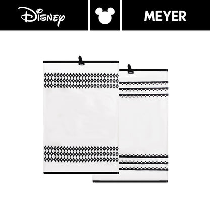 DISNEY MONOCHROME ชุดเซ็ตผ้าเช็ดจานคู่ มิคกี้ เมาส์ ลิขสิทธิ์แท้ Towels set (48954-C)