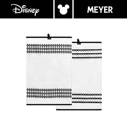 DISNEY MONOCHROME ชุดเซ็ตผ้าเช็ดจานคู่ มิคกี้ เมาส์ ลิขสิทธิ์แท้ Towels set (48954-C)