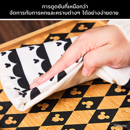 DISNEY MONOCHROME ชุดเซ็ตผ้าเช็ดจานคู่ มิคกี้ เมาส์ ลิขสิทธิ์แท้ Towels set (48954-C)