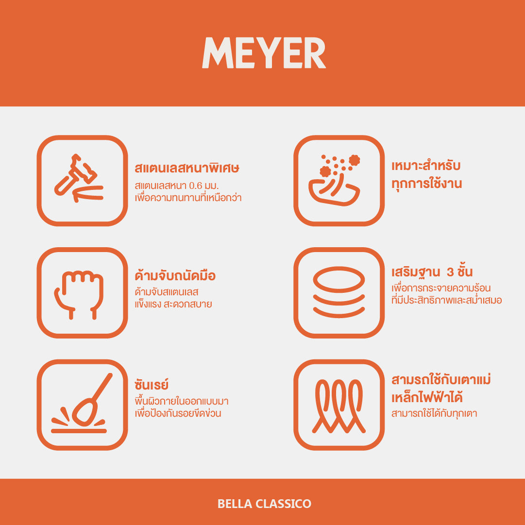 STIRFRY Pans - Meyer - 77Sale, bestselling, bigsale, wok pans , Meyer - Bella Classico, payday, Special Sale - MEYER BELLA CLASSICO กระทะทอดสแตนเลสทรงลึกขนาด 26 ซม. STIRFRY (73923-T) - PotsandPans.