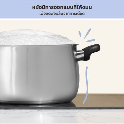 stainless pot - Meyer - stainless-steel, bestselling, bigsale, Meyer - Luna, payday, Special Sale - MEYER LUNA หม้อหูสแตนเลส ขนาด 20 ซม. | PotsandPans