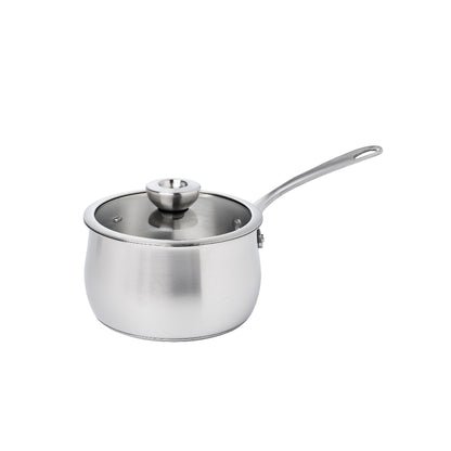 Pots - Meyer - stainless-steel, bestselling, bigsale, Meyer - white-steel, payday, Special Sale - MEYER white steel หม้อสแตนเลส ขนาด 18 ซม. | PotsandPans