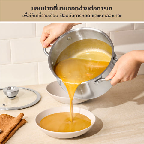 Pots - Meyer - stainless-steel, bestselling, bigsale, Meyer - white-steel, payday, Special Sale - MEYER white steel หม้อสแตนเลส ขนาด 24 ซม. | PotsandPans