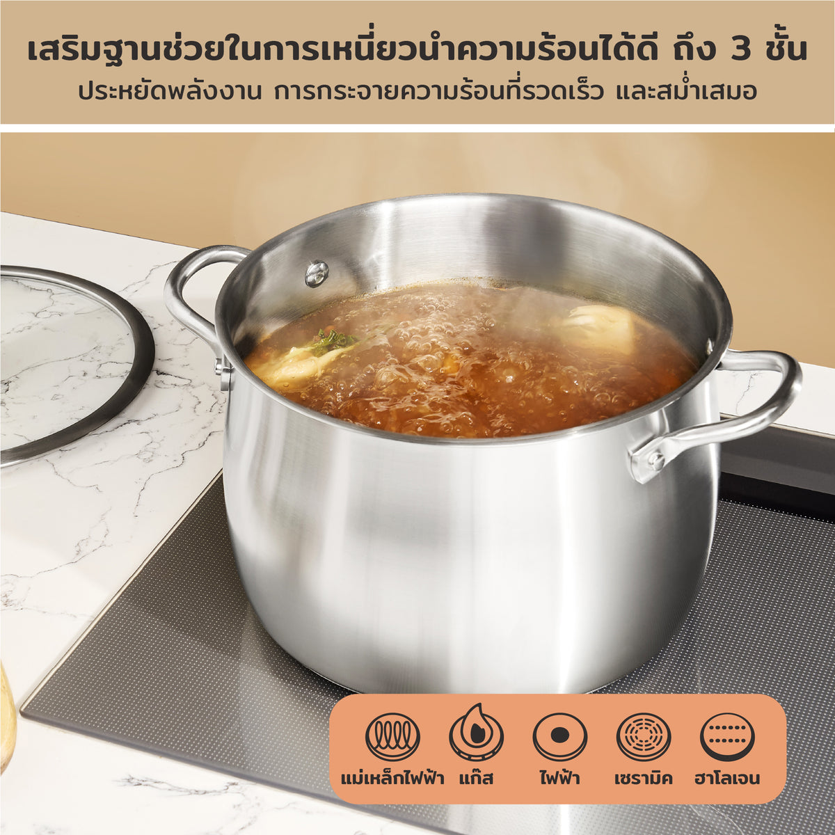 Pots - Meyer - stainless-steel, bestselling, bigsale, Meyer - white-steel, payday, Special Sale - MEYER white steel หม้อสแตนเลส | PotsandPans