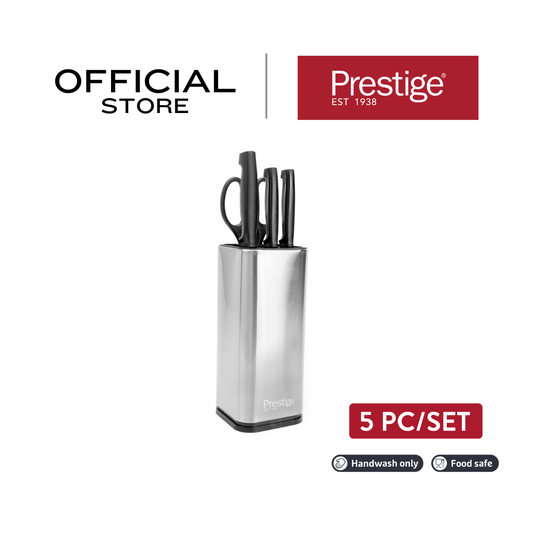 PRESTIGE 5PCS KNIFE BLOCK SET  อุปกรณ์เครื่องครัว ชุดมีด 5 ชิ้น (50589-C)