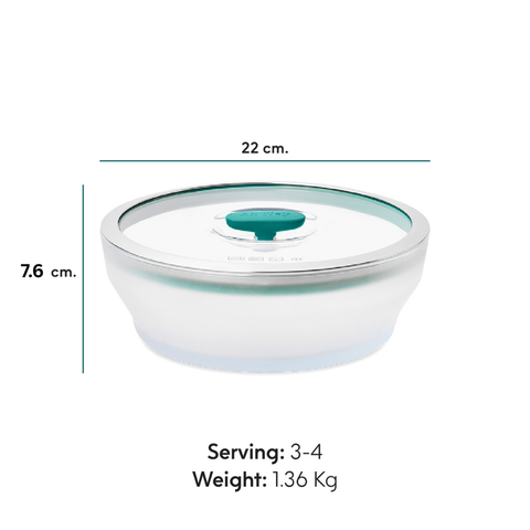 ANYDAY ชามแก้ว borosilicate ทำอาหารได้ด้วยไมโครเวฟ เตาอบ มีฝาปิด สูญญากาศ ถนอมอาหาร