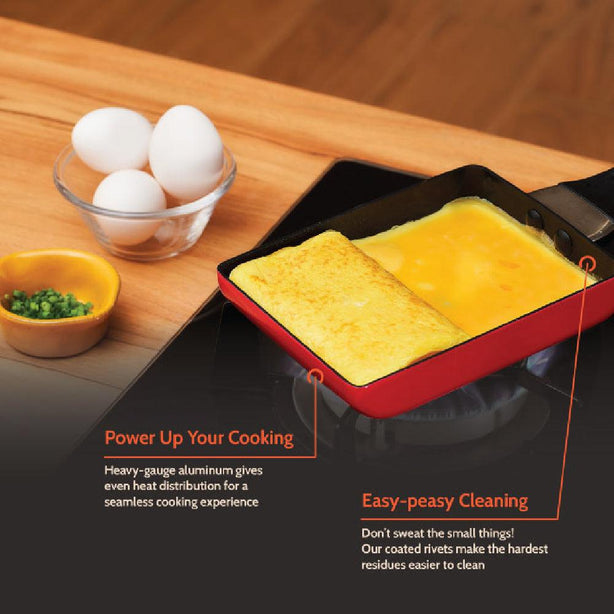 Pans - Meyer - Best Sellers, bestselling, CNY, Cookware Set, DoubleSale, Meyer - Cooking for me, SET, SPECIAL SALE - Meyer Cooking for Me กระทะไข่ม้วน พร้อมตะหลิวซิลิโคน Egg Roaster (15009-C) - PotsandPans.in.th