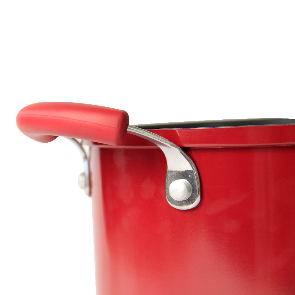 MEYER Italian Red ชุดเครื่องครัวอลูมิเนียม 6 ชิ้น พร้อมฝาแก้ว Set (16229-C)