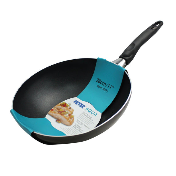 Sauté Pans - Meyer - bigsale, Clearance, Meyer - Aqua, newitem, Stirfry - MEYER AQUA กระทะผัดอลูมิเนียม ขนาด 28 ซม. STIRFRY (17128-T) - PotsandPans.in.th