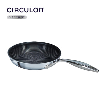 CIRCULON SteelShield C-Series กระทะทอดสแตนเลสสตีล clad tri-ply ขนาด 25 ซม. Skillet (30034-T)