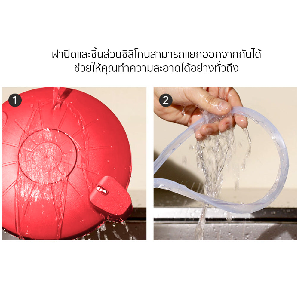 MEYER หม้ออัดแรงดันไมโครเวฟ ขนาด 2.3 ลิตร สีชมพู Easy Pressure Cooker (48500-N)