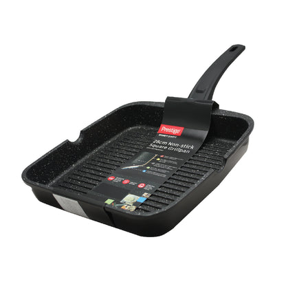 Prestige กระทะปิ้งย่าง 28 ซม สีดำลาย SQUARE GRILL (51027-C)