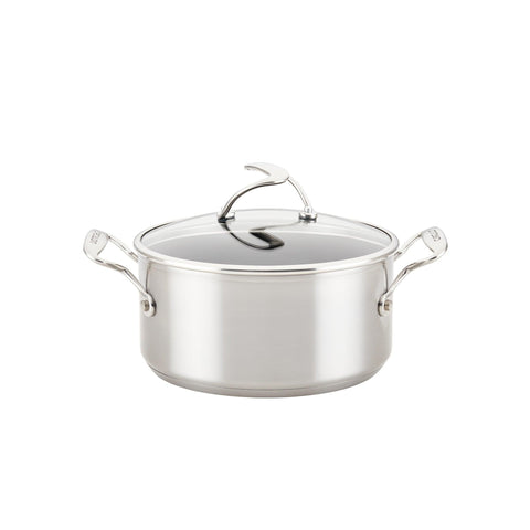 Pots - Circulon - SAUCEPOT, SteelShiel S-Series, SteelShield - CIRCULON SteelShield S-Series หม้อต้มสแตนเลสสตีลเคลือบผิวลื่น 2 หู ขนาด 22 ซม./3.8 ลิตร พร้อมฝาแก้ว Saucepot (70053-T) - PotsandPans.in.th