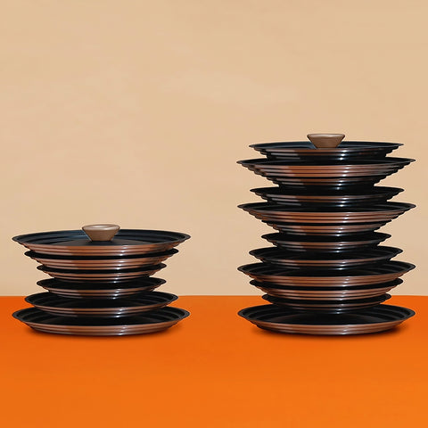 MEYER Accent Stainless Steel ฝาปิดอเนกประสงค์ สำหรับ 16-18-20 ซม. Lid (70618-T) วางซ้อนเป้นระเบียบ