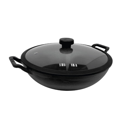 Pans - Meyer - 77Sale, bigsale, Clearance1, f903, KADAI, Meyer - Cast Iron, payday - MEYER CAST IRON กระทะผัดก้นลึก 2 หู ขนาด 24 ซม. DEEP KADAI (48188-C) - PotsandPans.in.th