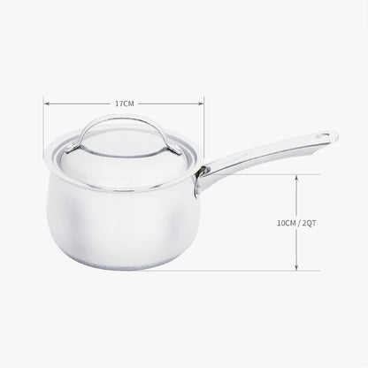 Pots - Meyer - bigsale, Meyer - Bella Classico, payday, Saucepan, Special Sale - MEYER BELLA CLASSICO หม้อมีด้ามจับสแตนเลส มาพร้อมฝาปิด ขนาด 16 ซม. SAUCEPAN (73285-T) - PotsandPans.in.th